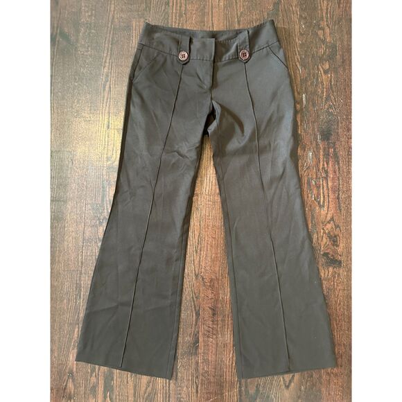 Vintage y2k low rise Brown Preppy Trousers Size 9 - Picture 1 of 12